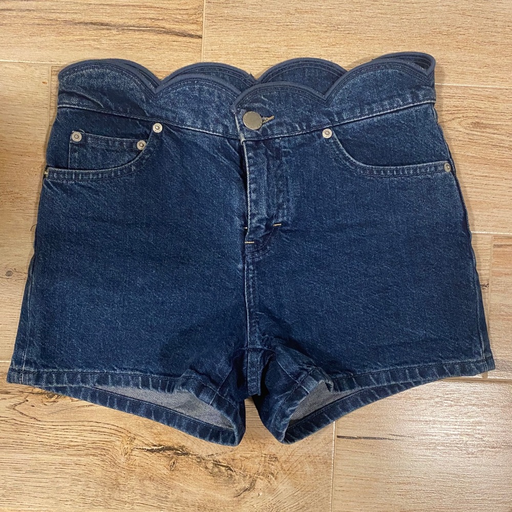 Make Scalloped Denim Shorts